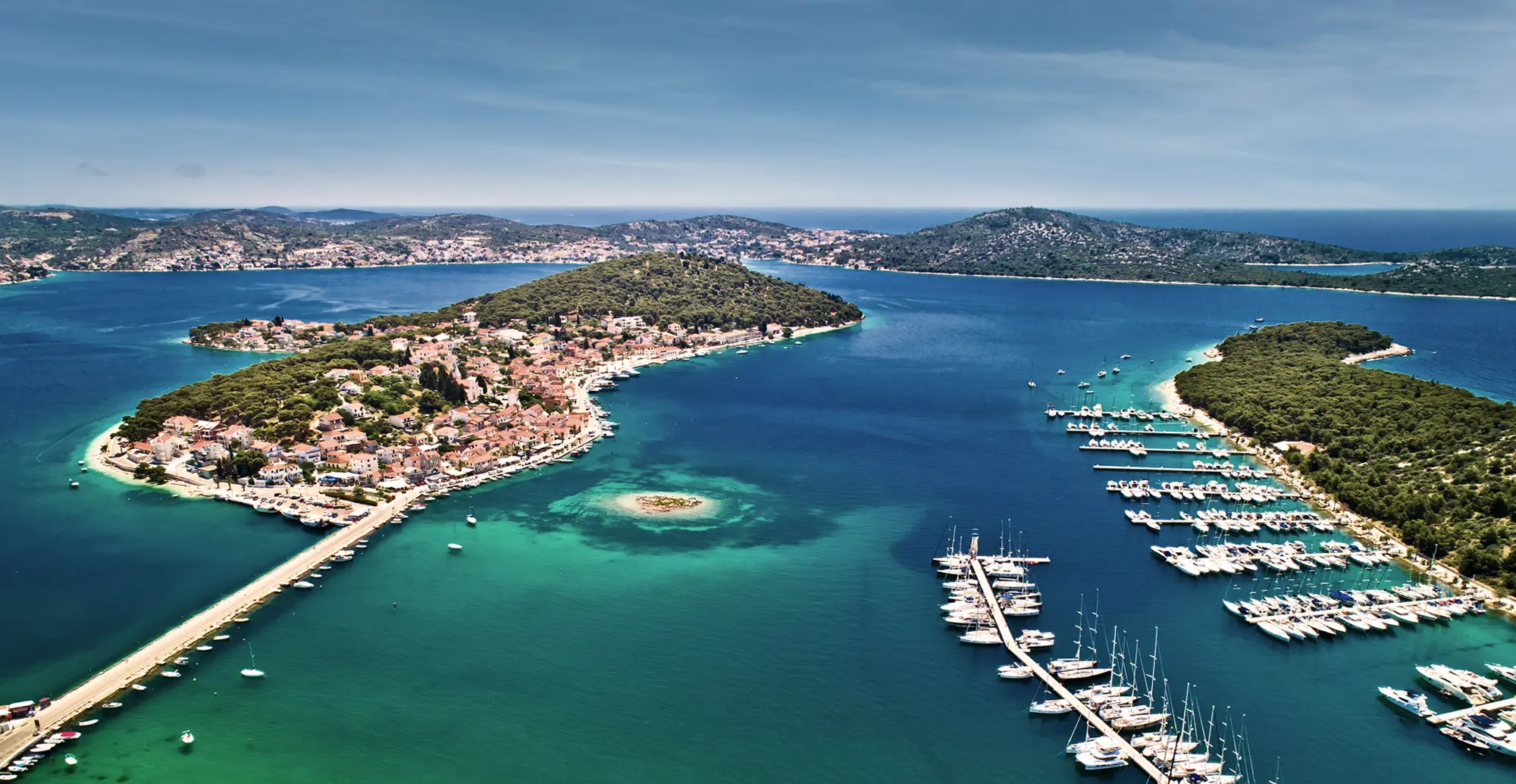 Aerial view of the Rogoznica peninsula