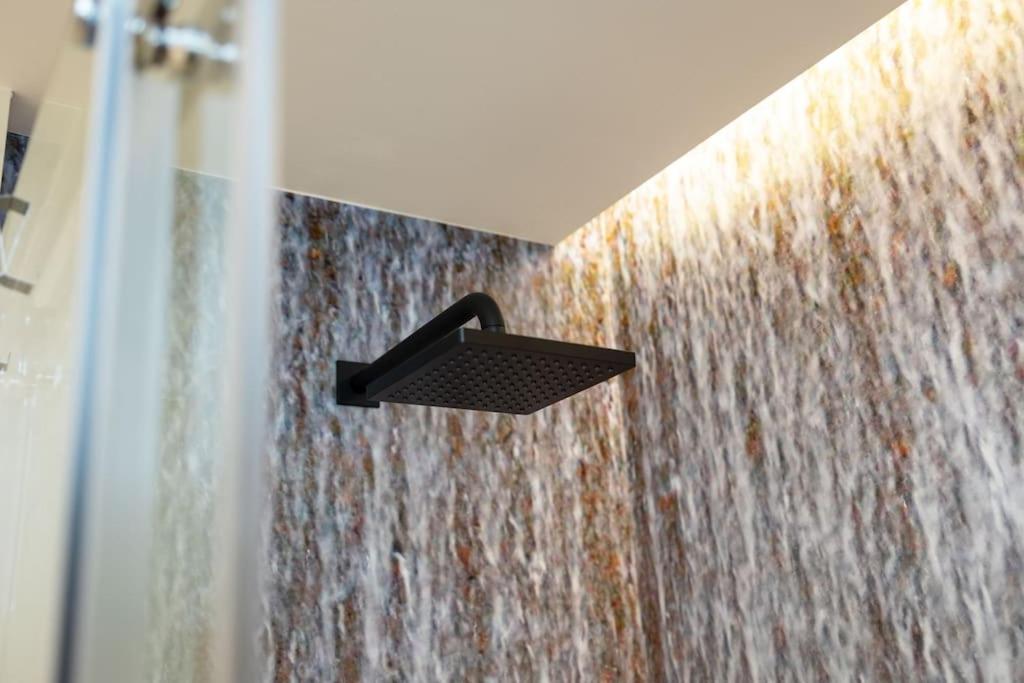 Close view of the rain shower